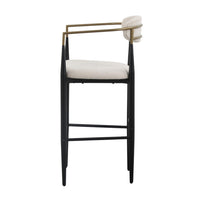 Nicole Modern Beige/Gold & Black Bar Stool