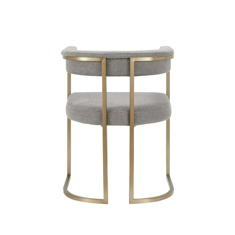 Jasmine Modern Grey Fabric & Gold Dining Chair