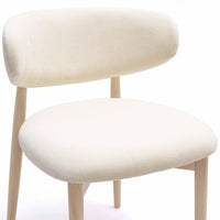 Eloise Cream Performance Textured Velvet Dining Chair