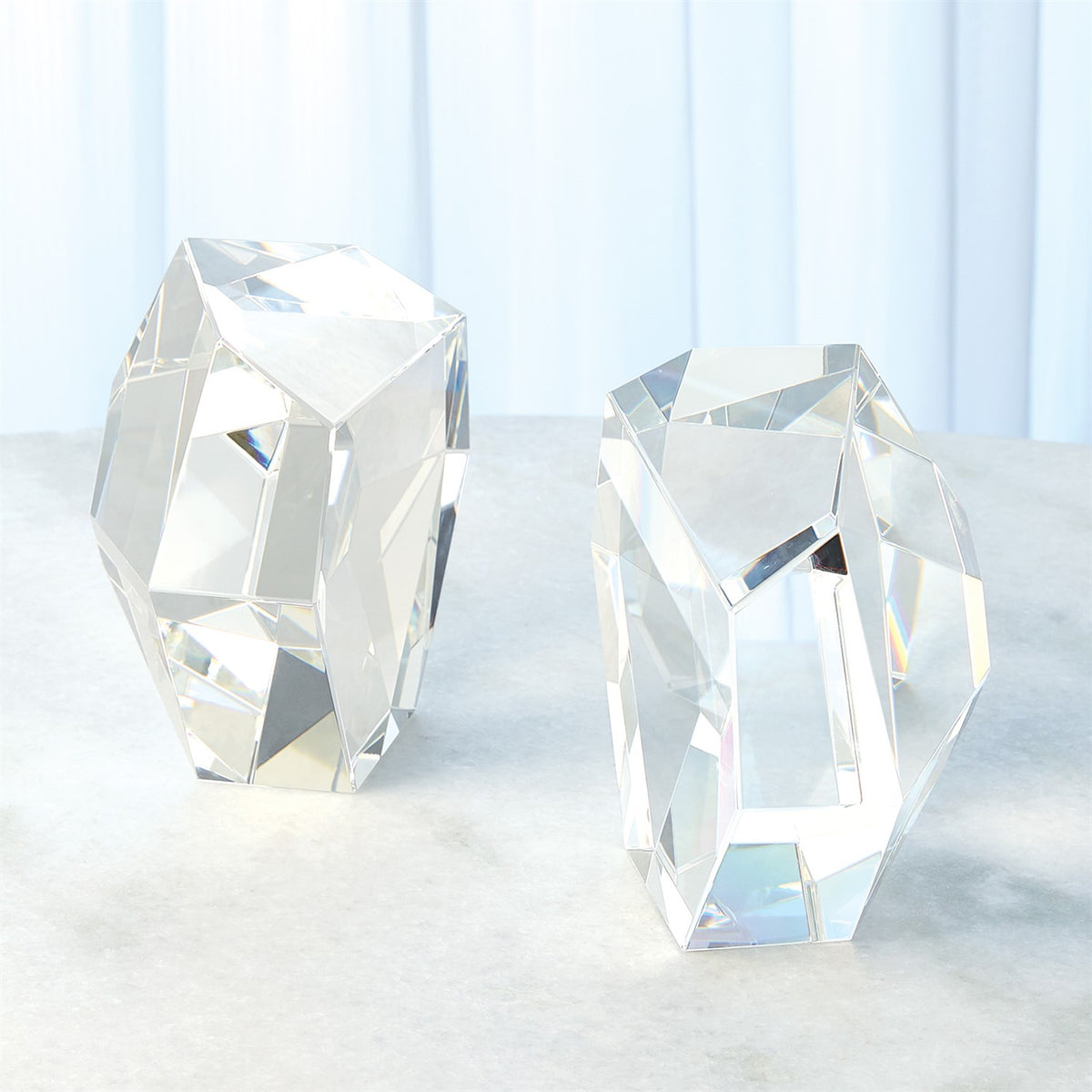Cherie S/2 Clear Crystal Bookends