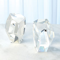 Cherie S/2 Clear Crystal Bookends