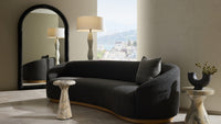 Emilee 108" Sofa Charcoal Sherpa White Oyster