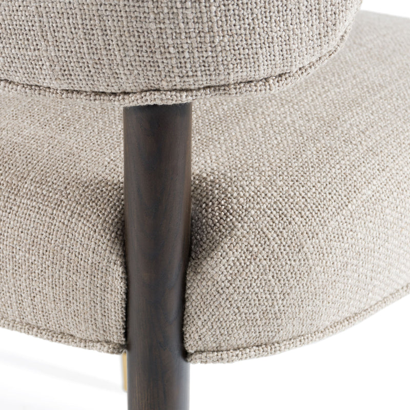 Beatriz Modern Beige & Oak Dining Chair (Set of 2)