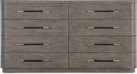 Reyeh Dark Wood Modern 8 Drawer Dresser