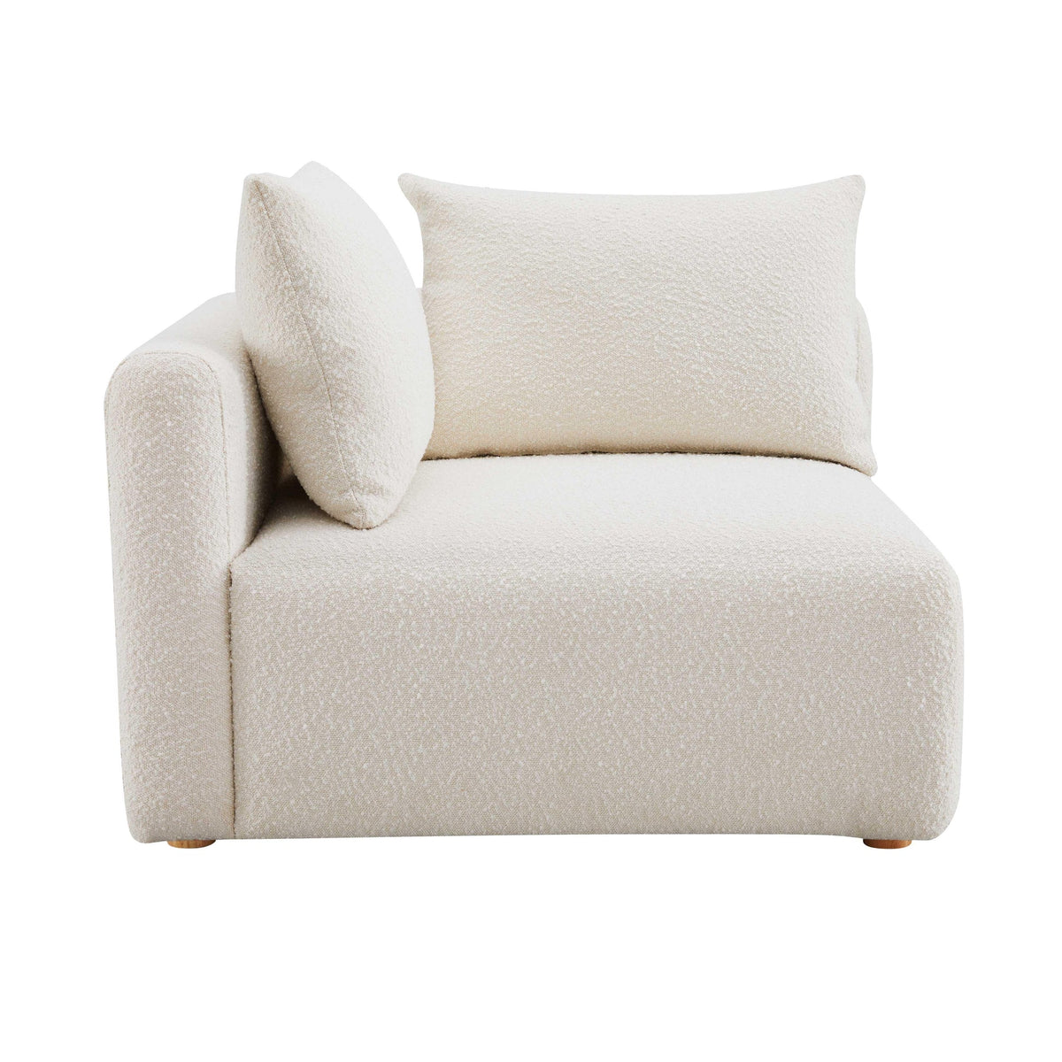 Karsyn 64" Plush Cream Performance Boucle Modular Corner Chair