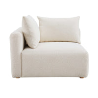 Karsyn 64" Plush Cream Performance Boucle Modular Corner Chair