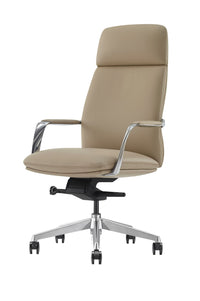 Ollie Modern Tan Vegan Leather Office Chair