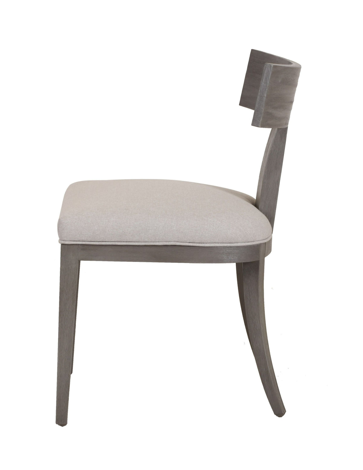 Rowan Mid-Century Modern Beige Linen & Grey Wash Dining Chair (Set of 2)