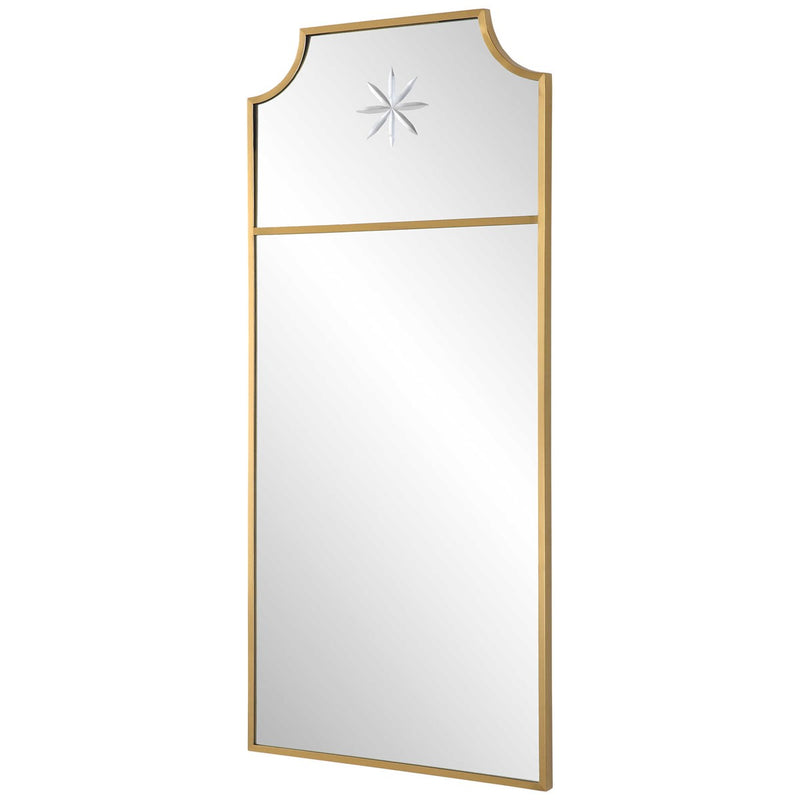 Ritz 40" Etched Medallion Gold Mirror