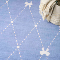 Bows Blue & White Area Rug