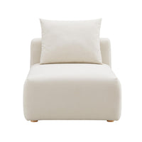 Karsyn Cream Performance Linen Modular Armless Chair