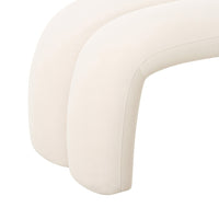 Lucien 56" Cream Performance Velvet Channeled Bench