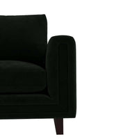 Lovell Forest Green Velvet & Dark Walnut Accent Chair