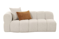 Lorelai Modern Beige Fabric Sectional With Console