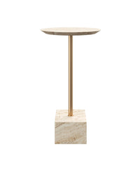 Melisande Travertine Martini Table