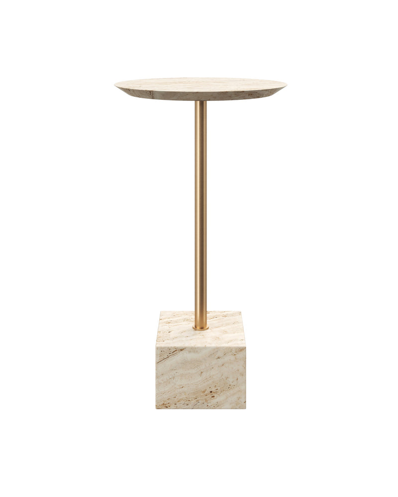 Melisande Travertine Martini Table