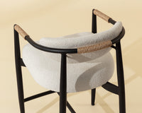 Marita Cream & Black Indoor/Outdoor Counter Stool