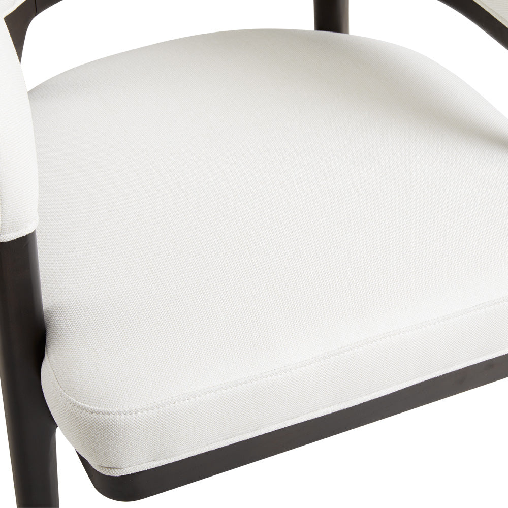 Cosette White Linen Dining Chair