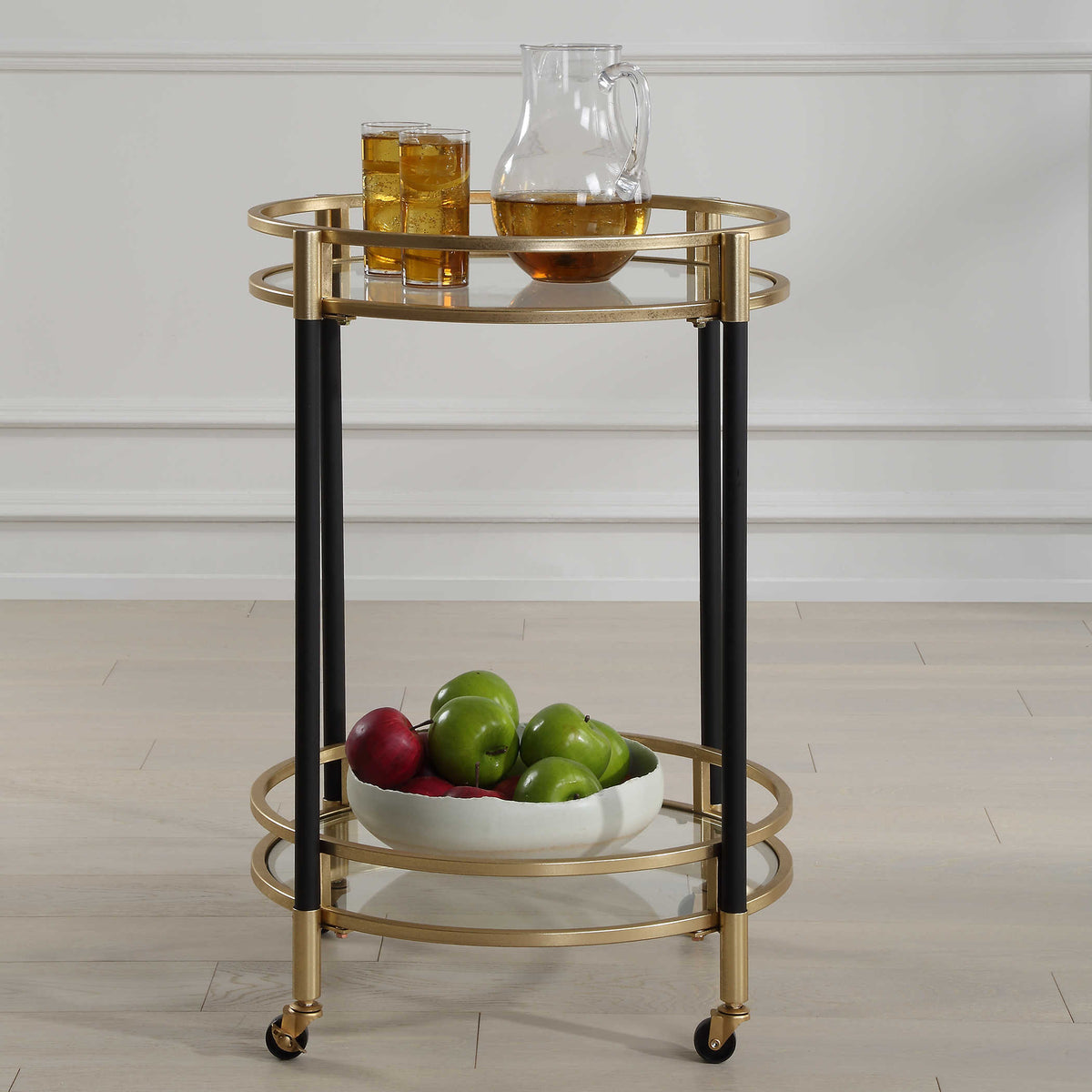 Cypress Black & Gold Bar Cart