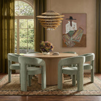 Sammi Natural Round Oak Dining Table (2 Sizes Available 41"-60")