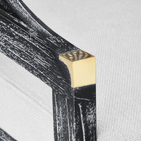 Eden Black & Natural Linen Dining Chair