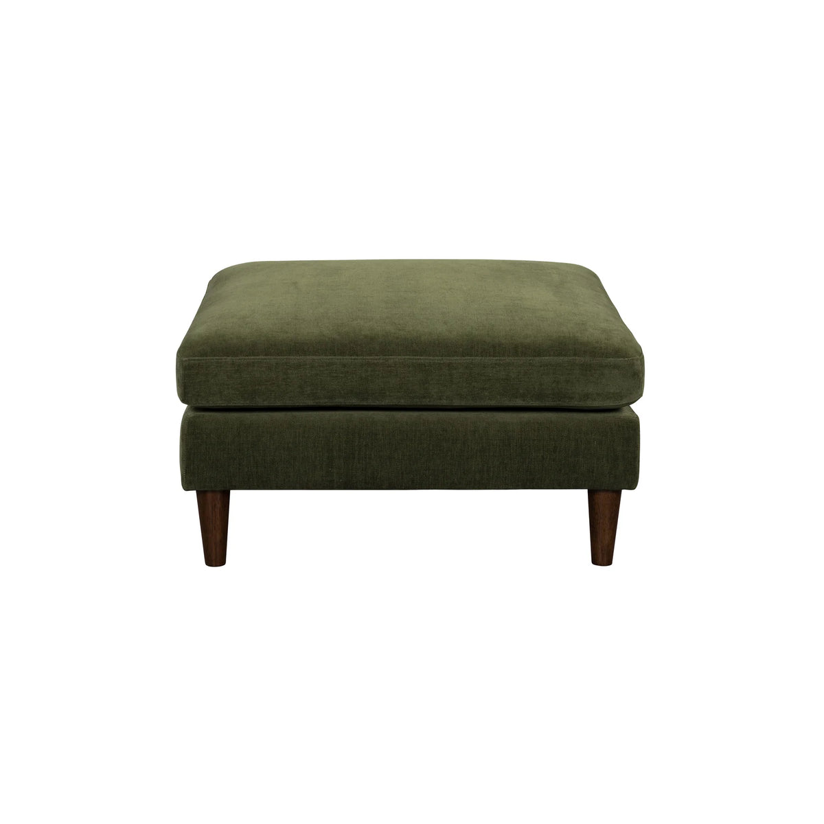 Aeliana Olive Velvet Ottoman