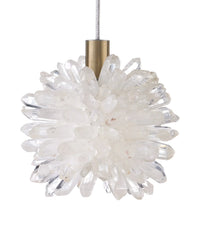 Sabine Quartz & Brass Pendant