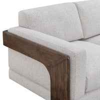 Eves 91" Cream Contract-Grade Boucle Sofa