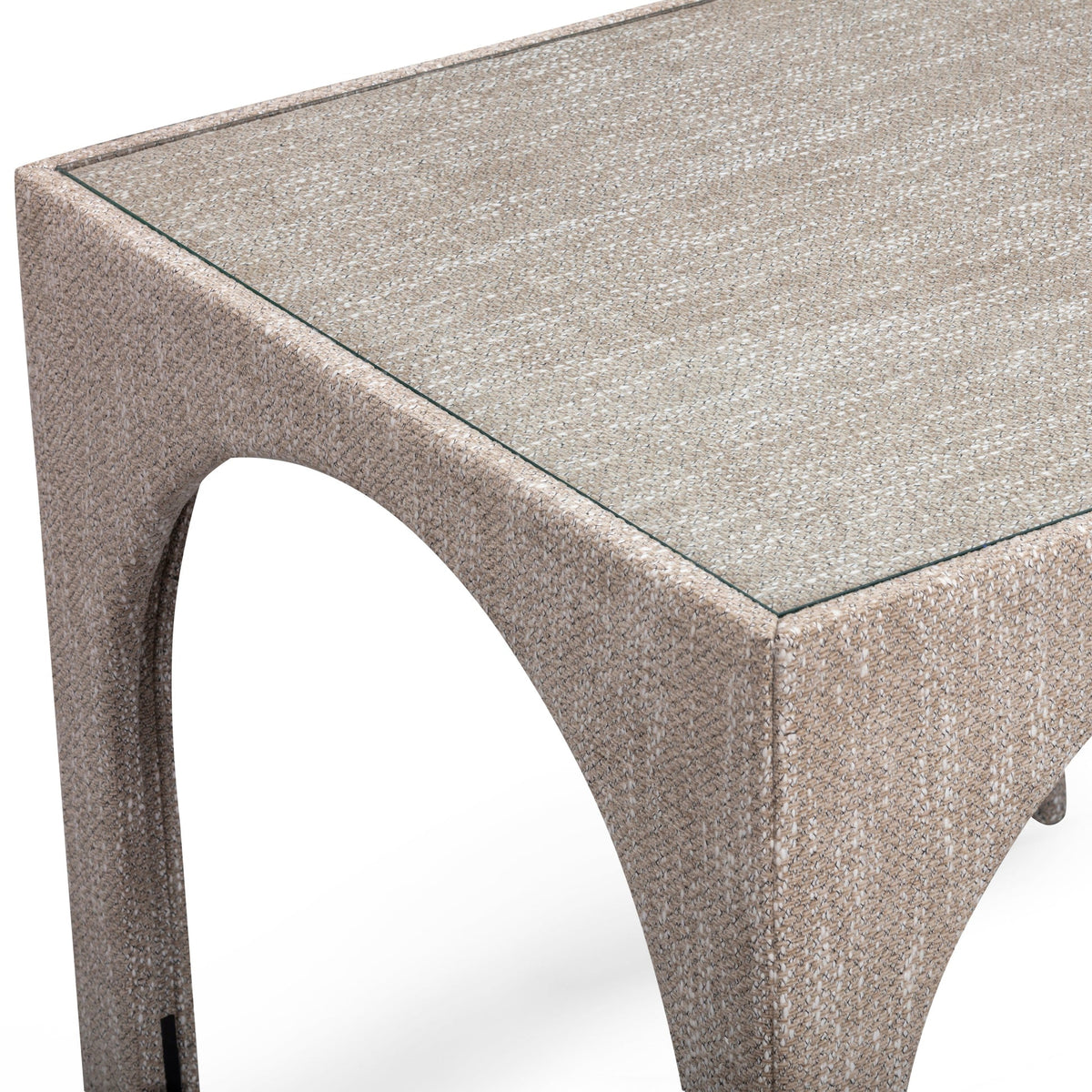 Teresa Beige Performance Chenille Game Table and Two Ottomans Set