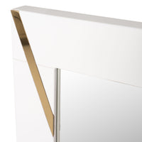 Ivo Modern White & Gold Mirror