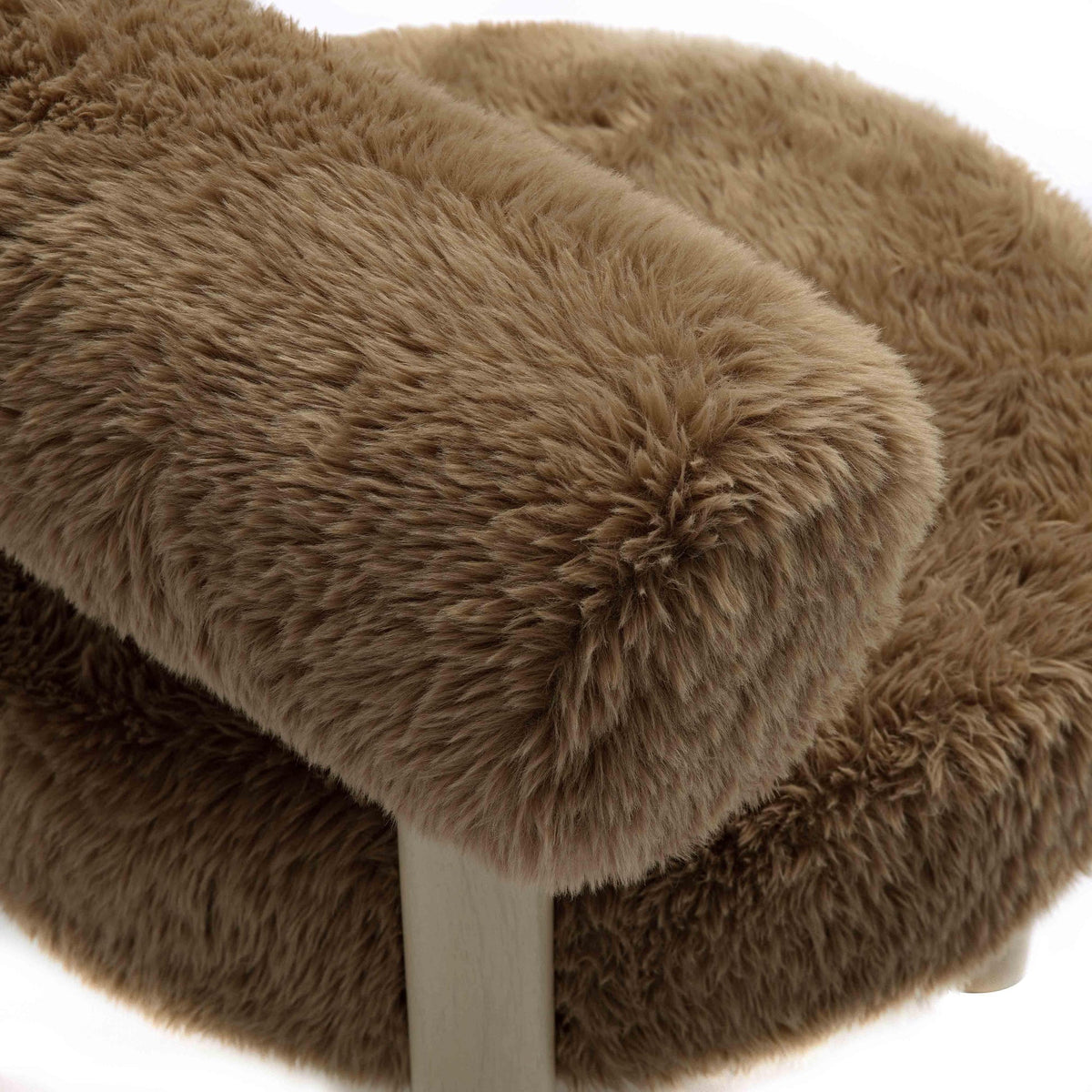 Carmel Dark Taupe Performance Vegan Shearling Accent Chair