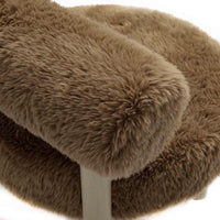 Carmel Dark Taupe Performance Vegan Shearling Accent Chair