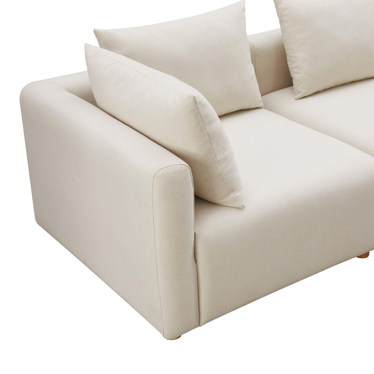 Karsyn 81" Plush Cream Performance Linen Loveseat