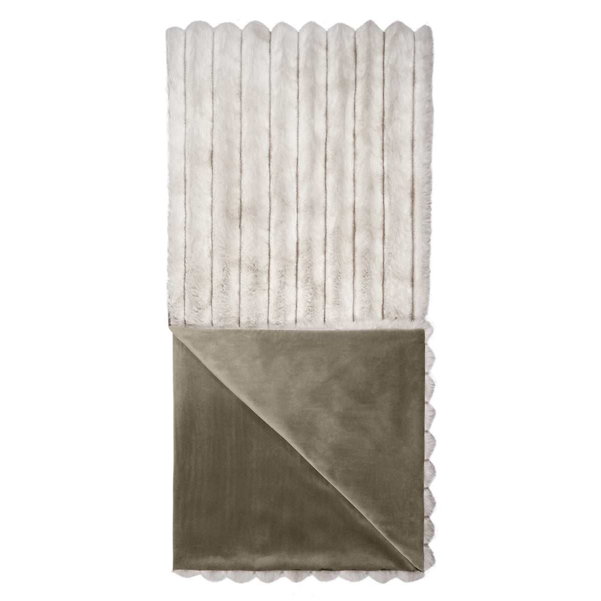 Crown Superior Quality Luxurious Ivory Throw