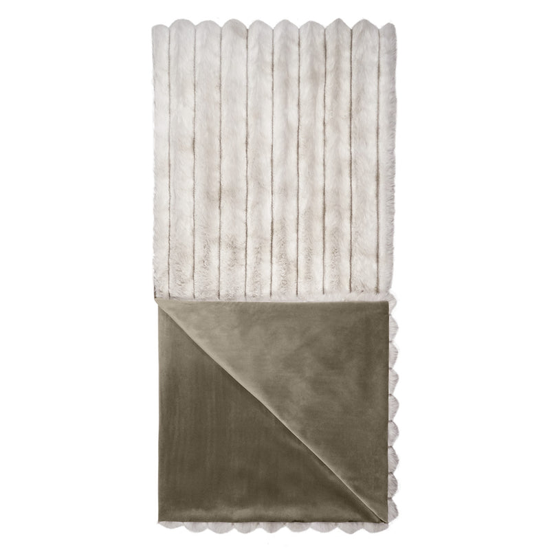 Crown Superior Quality Luxurious Ivory Throw