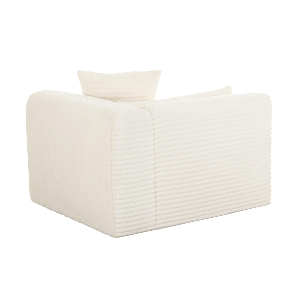 Telav Fluffy Oversized Cream Corduroy Modular RAF Corner Chair
