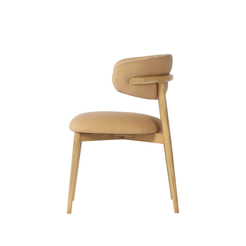 Rowan Tan Leather Dining Chair