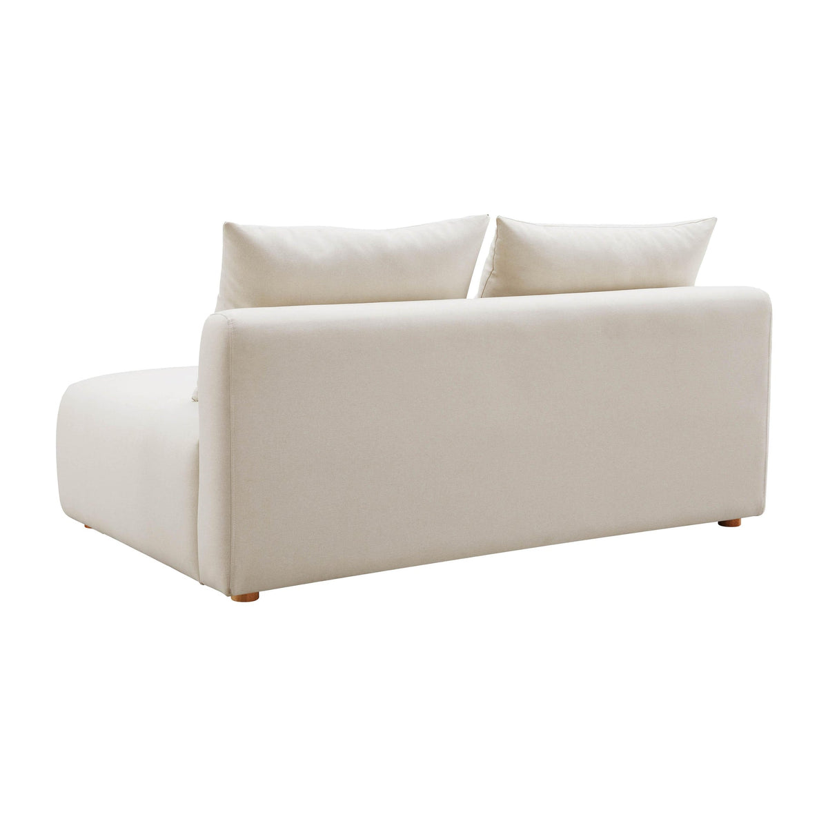 Karsyn 64" Plush Cream Performance Linen Modular Loveseat