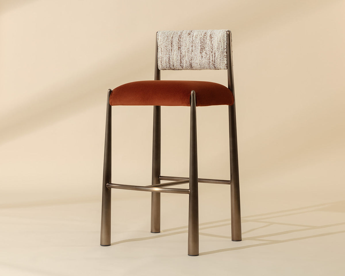 Bayard Two-Tone & Dark Bronze Bar Stool