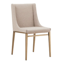 Sita Beige & Brass Dining Chair (Set of 2)