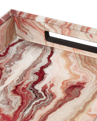 Celestial Red Swirl Tray