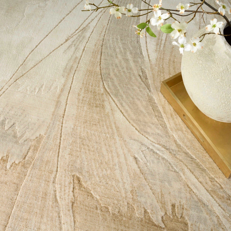 Meridith Beige/Grey Abstract Area Rug