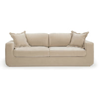 Aliana 90.5" Sand Upcycled Washed Velvet Sofa