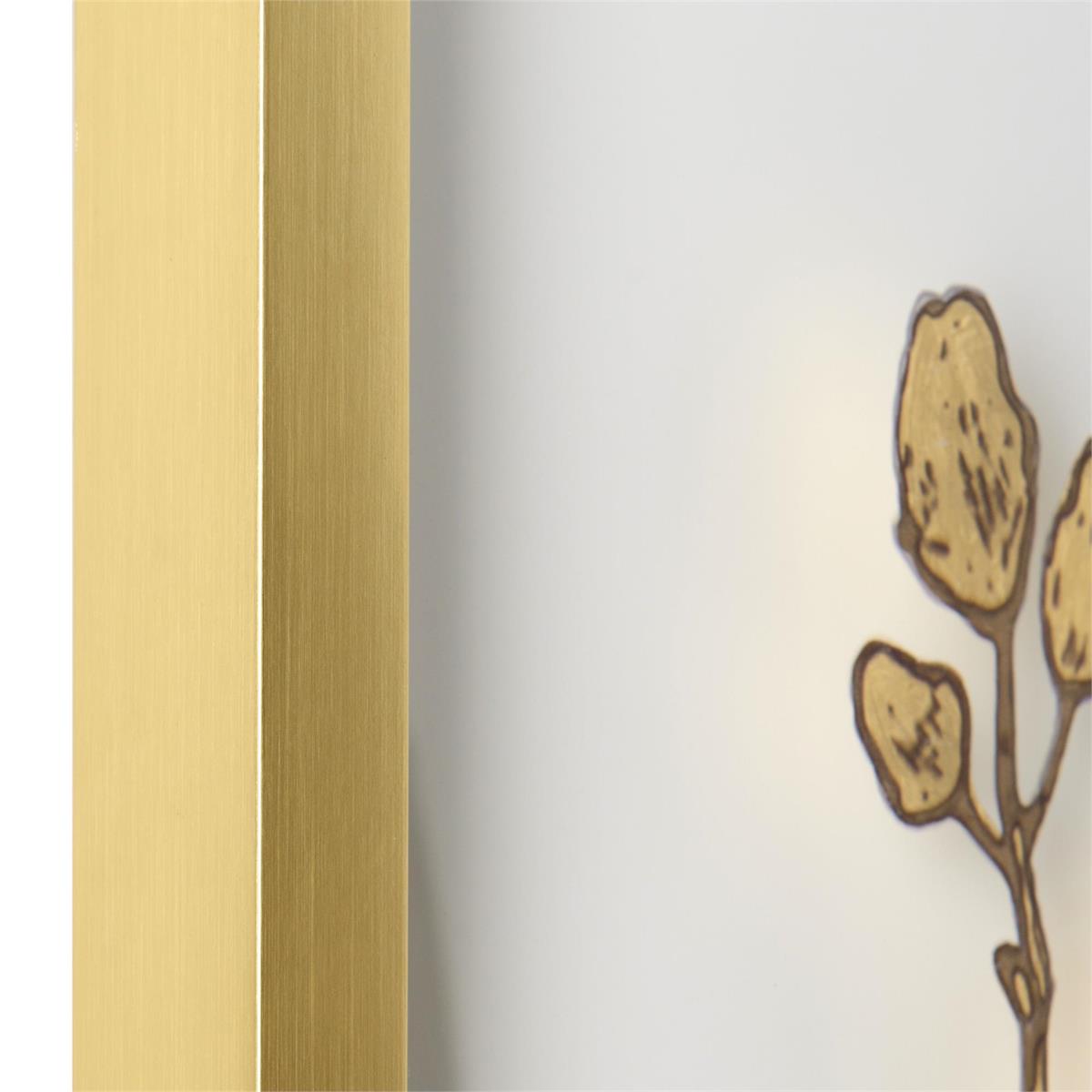 Blossom I Gold Leaf Acrylic Shadow Box Wall Art