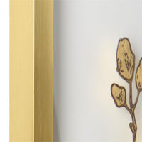 Blossom I Gold Leaf Acrylic Shadow Box Wall Art
