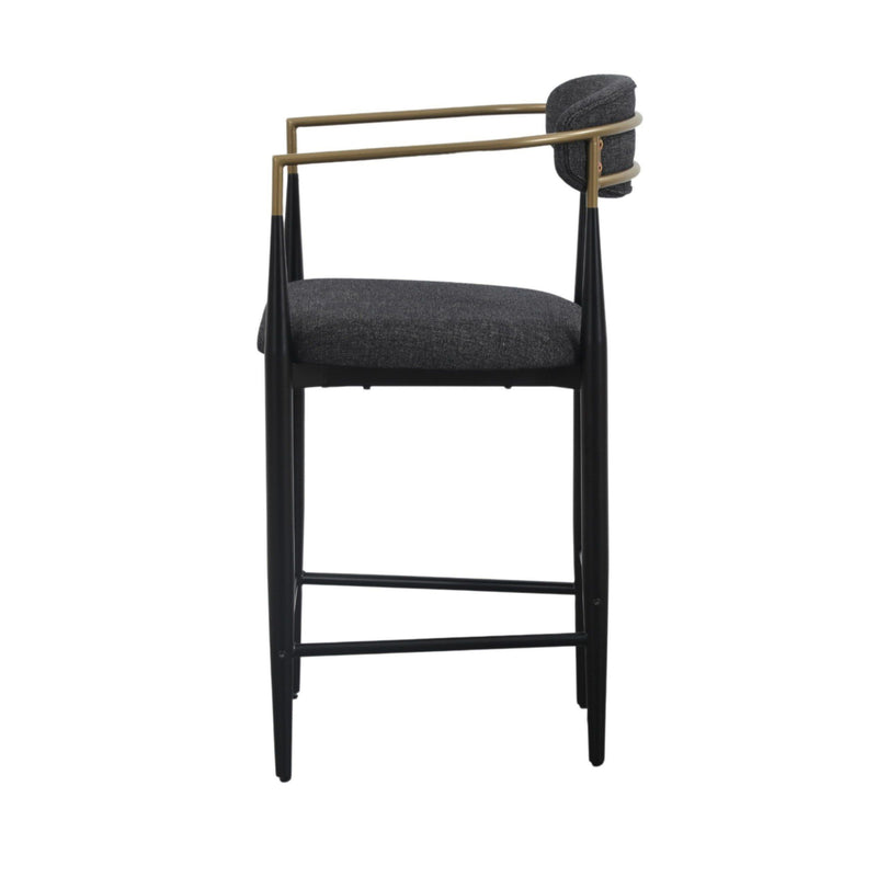 Nicole Dark Grey/Gold & Black Counter Chair