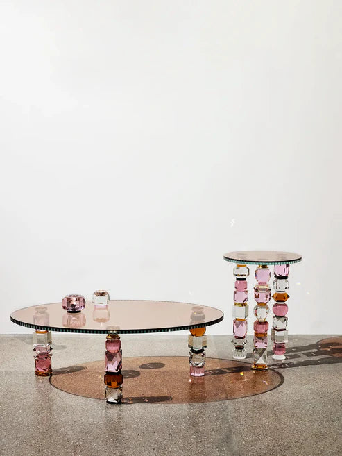 Amira European Artist Collection Crystal Coffee Table