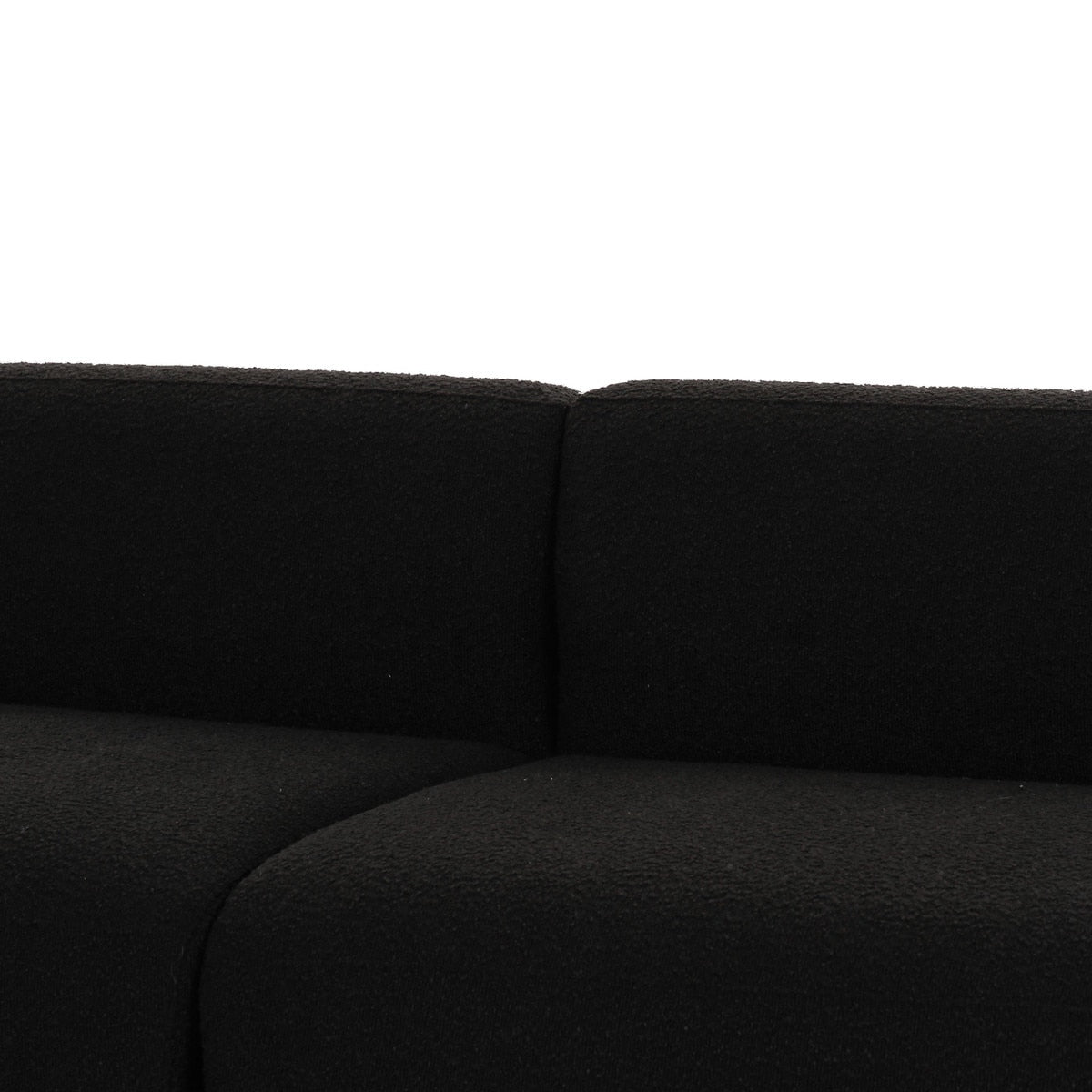 Sofie 94" Black Performance Boucle Sectional Sofa - Luxury Living Collection