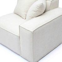 Mindy Cream Chenille Basketweave RAF Corner Chair