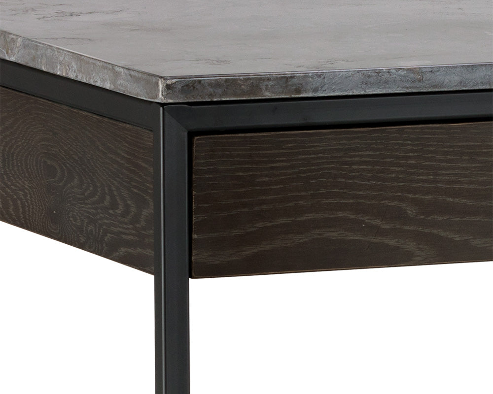 Stamos 55" Modern Oak & Marble Desk